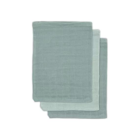 Lot de 3 gants de toilette en bambou Ash green vert