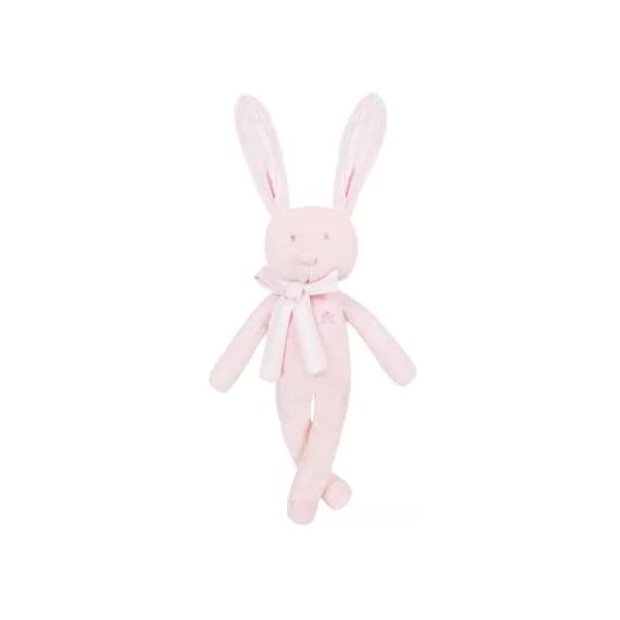 Peluche Augustin le lapin rose (40 cm)