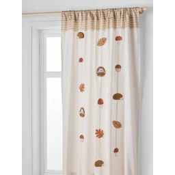 Rideau guirlande tube tamisant Hérisson beige