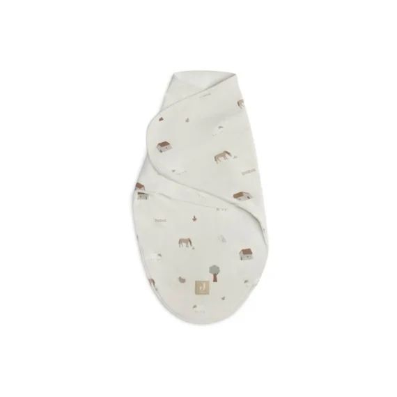 Gigoteuse d’emmaillotage 0-3 mois – JOLLEIN – Farm – TOG 0,5 – Bande velcro blanc