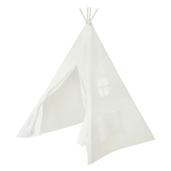 Tente De Jeu Indienne Tipi + Sac De Transport Blanc Cassé / Beige