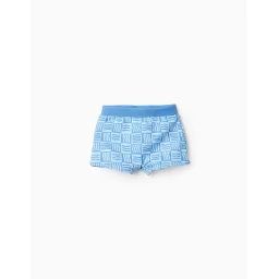 Short De Bain Avec Motif Bleu