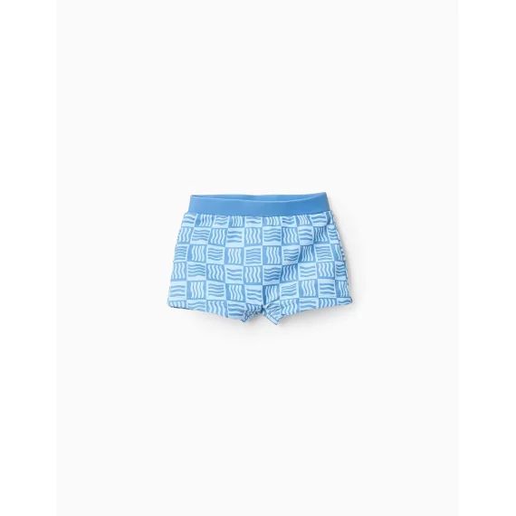 Short De Bain Avec Motif Bleu