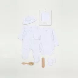 Ensemble naissance 4 pièces Garçon Blanc