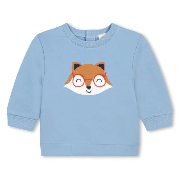 Sweat-shirt en imprimé renard Garçon Bleu