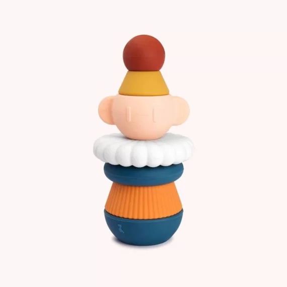 Léon Le Bonhomme À Empiler En Silicone – Jouet 1er Age – Louise Et Gabriel Orange