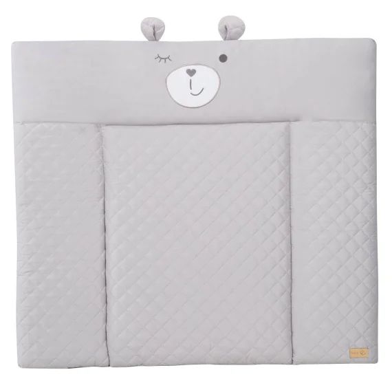 Matelas À Langer Déperlant À Tête D&rsquo;ourson Roba Style Gris Argenté