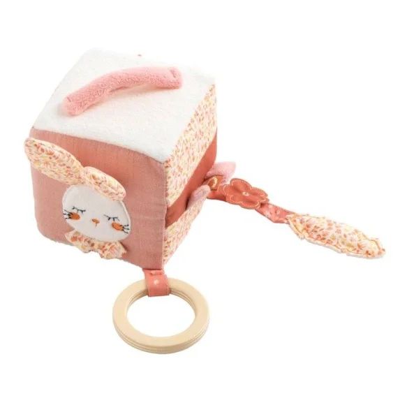 Cube d&rsquo;activités bébé rose rose