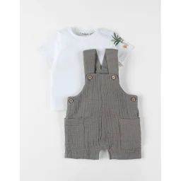 Set Salopette Avec T-shirt Coton Vert