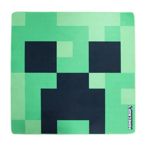 Tapis Gamer Minecraft Carré – Moelleux Et Antidérapant Vert – Creeper