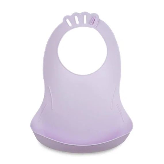 Bavoir Bibou Avec Récupérateur Violet