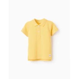 Polo En Coton Jaune