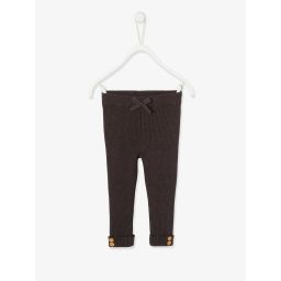 Legging en tricot bébé gris foncé chiné