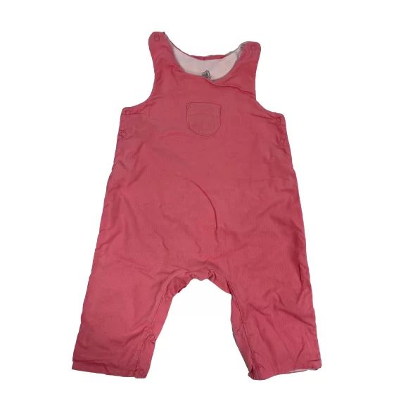 Salopette rose velours Fille 6 mois