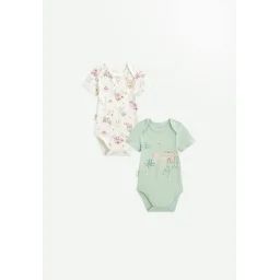 Lot De 2 Bodies Bébé Manches Courtes Arya Vert