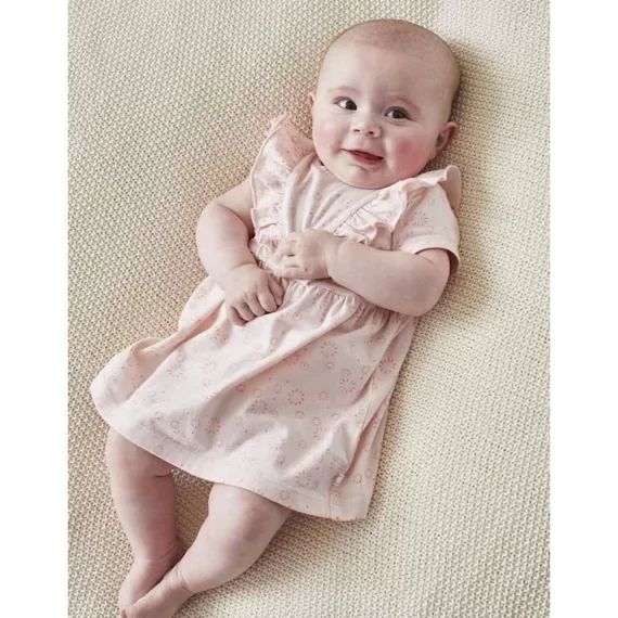 Robe imprimé feux d&rsquo;artifice en jersey rose