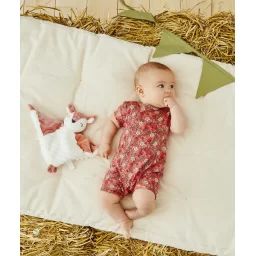 Dors bien léger bébé fille en coton bio imprimé roses –  – Soldes