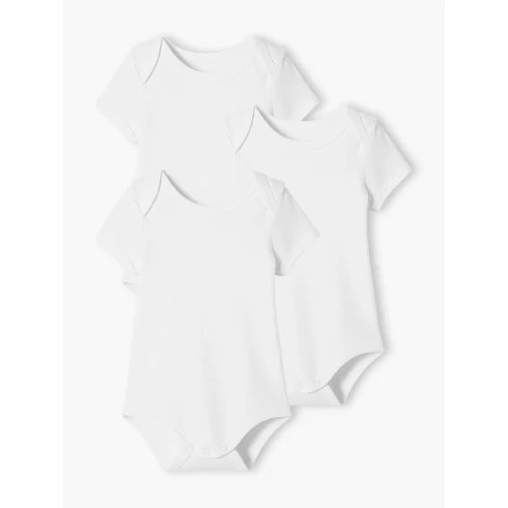 Lot de 3 bodies Bio Collection manches courtes emmanchure US BASICS lot blanc