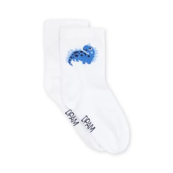 Chaussettes Blanches À Motif Dinosaure