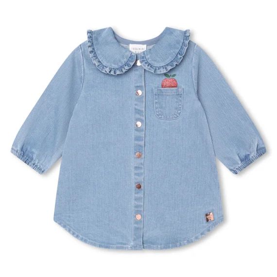 Robe en denim Fille Bleu