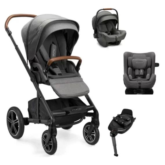 Poussette Nuna Mixx Next + Coque Pipa Next + Siège Todl Next + Base Next – Granite