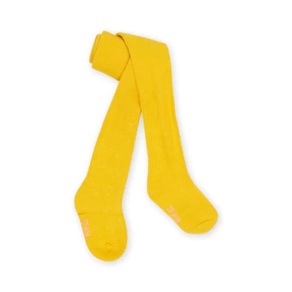 Collant En Maille Fantaisie – Jaune