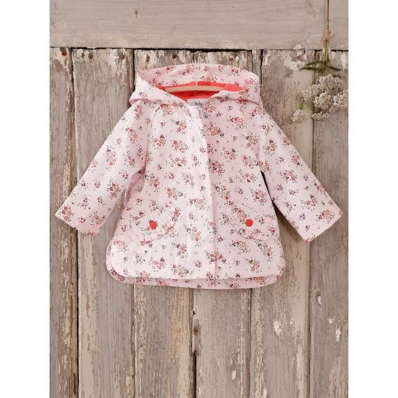 Ciré avec capuche bébé fille mauve