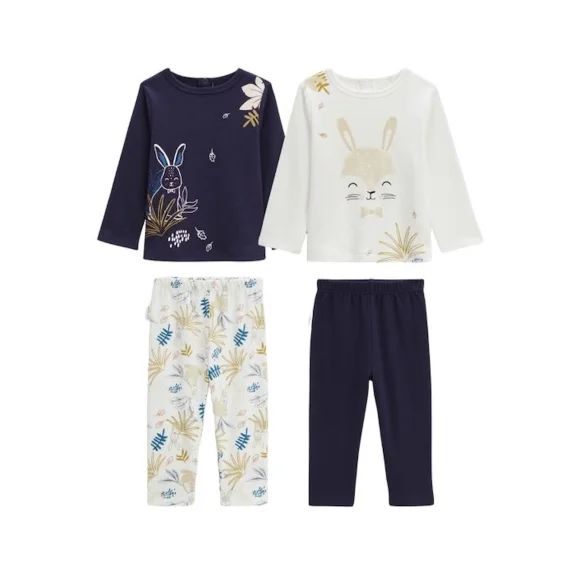 Lot De 2 Pyjamas Bébé Gribouille Bleu