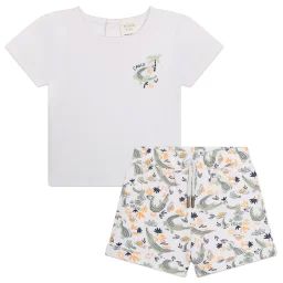 Ensemble short et T-shirt Garçon Blanc