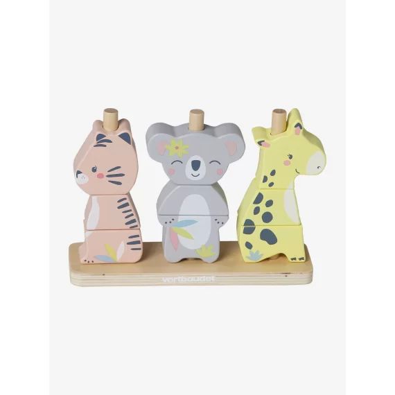 Animaux à empiler KOALA en bois FSC® rose