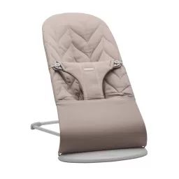 Transat Bliss – Gris sable / Coton, matelassage Pétale / Gris clair