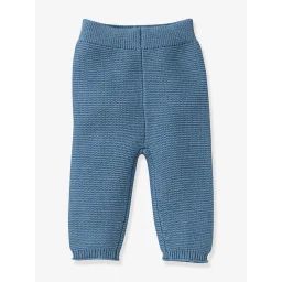 Legging Bébé en coton biologique et laine CYRILLUS bleu grisé