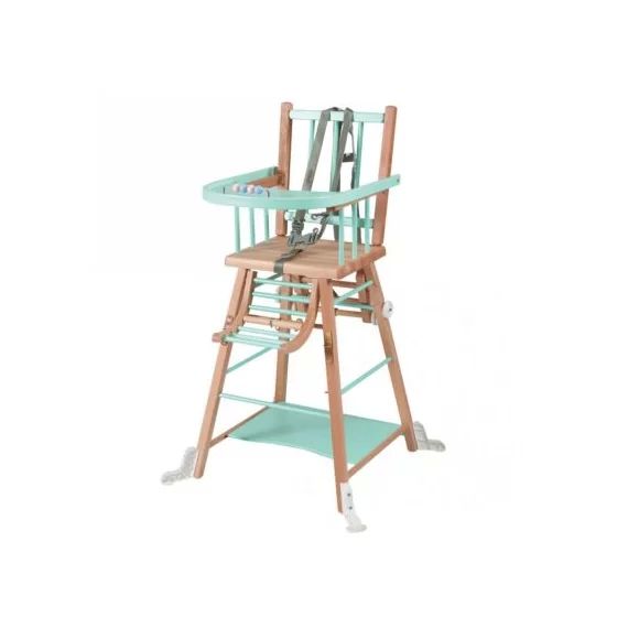 Chaise haute transformable Marcel hybride vert menthe