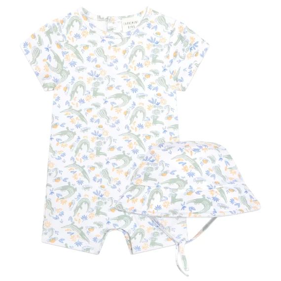 Ensemble combi-short chapeau Garçon Blanc