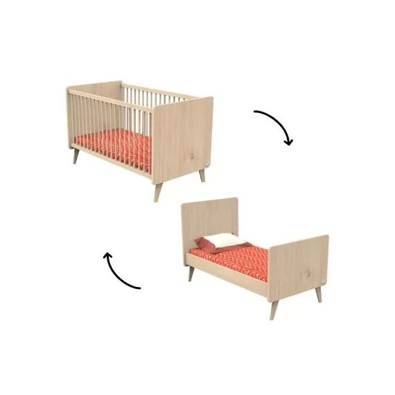 Lit bébé évolutif en lit junior Little Big Bed Arty (70 x 140 cm)