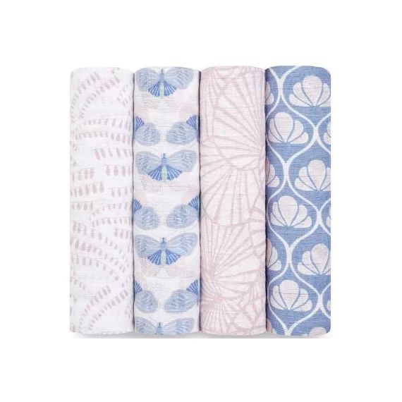 Lot de 4 maxi langes en coton Deco dream (120 x 120 cm)