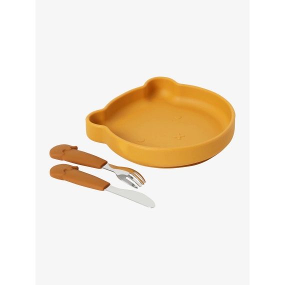 Coffret repas en silicone Ours caramel