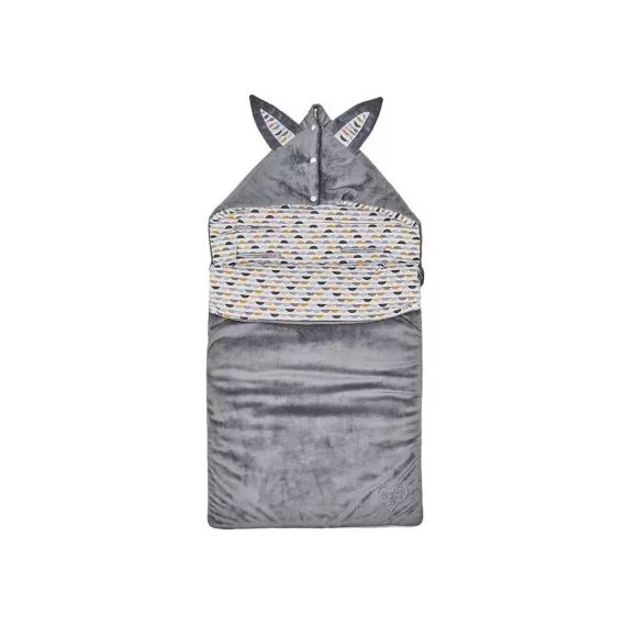 Nid d&rsquo;ange passe sangle Minky Honeymoon gris (68 cm)