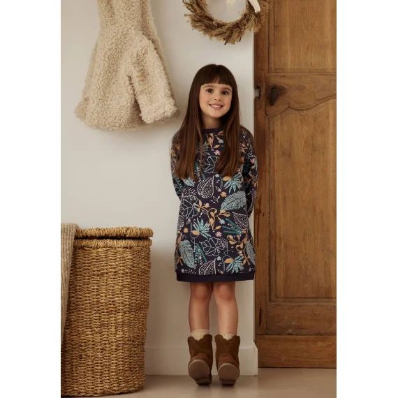 Robe Enfant En Molleton Holamuchacha Bleu