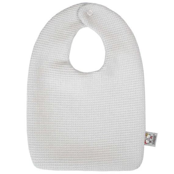 Bavoir Bébé En Coton Nid D&rsquo;abeille Gris Clair