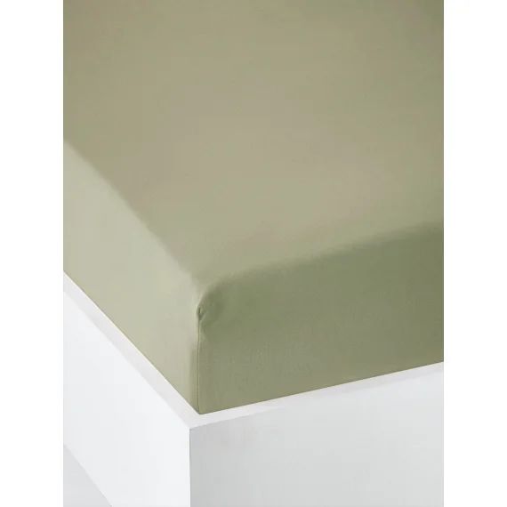 Drap-housse uni bébé olive