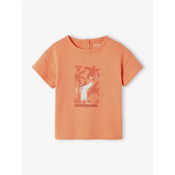 T-shirt croco bébé manches courtes orange
