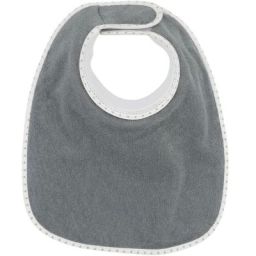 Bavoir à velcro Bib&rsquo;up gris