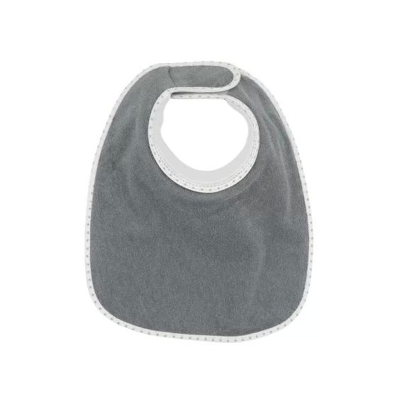 Bavoir à velcro Bib&rsquo;up gris