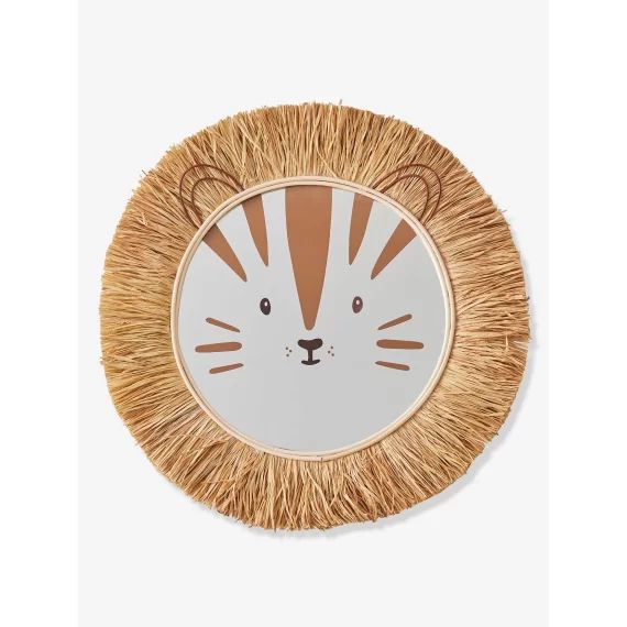 Miroir XL Lionen rotin et raphia moka