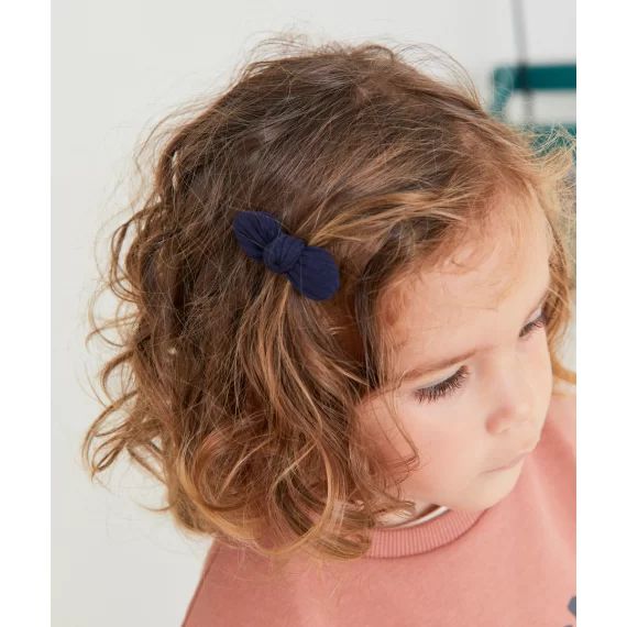 Lot de 3 barrettes bébé fille bleu écru et rose