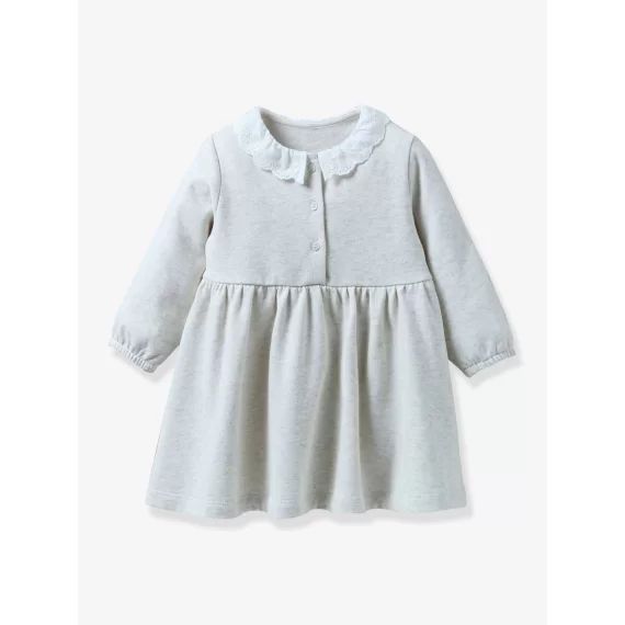 Robe en molleton Bébé CYRILLUS beige chiné
