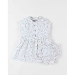 Set Robe + Bloomer Fleuri Rose