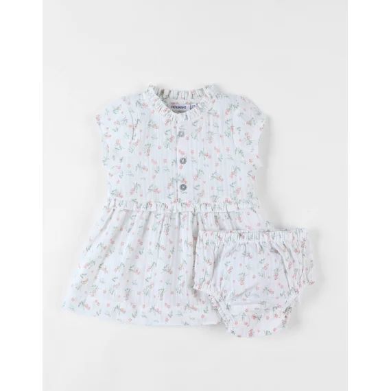 Set Robe + Bloomer Fleuri Rose