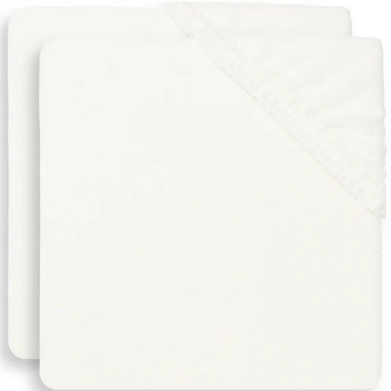Lot de 2 housses de matelas à langer en éponge ivoire (50 x 70 cm)